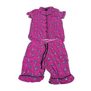 Disney Luxe Pajama Set Size M Minnie Mouse Set